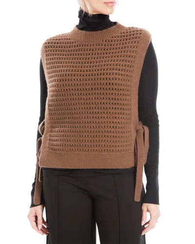 Max Studio Sweater Vest In Brown