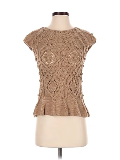Pre-owned Max Studio Sweater Vest In Tan