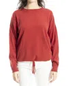 Max Studio Drawstring Hem Pullover Sweater