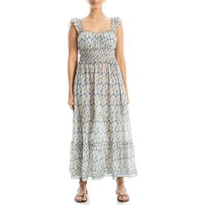 Max Studio Sweetheart Neck Ruffle Strap Tiered Maxi Dress In Multi