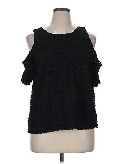 Pre-owned Max Studio Tank Top Black Cold Shoulder Neckline Tops