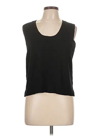 Pre-owned Max Studio Tank Top Black Scoop Neck Tops