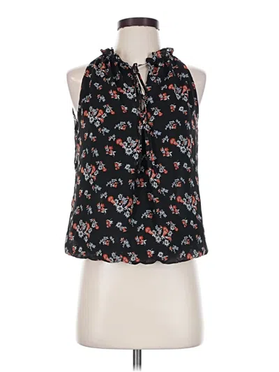 Pre-owned Max Studio Tank Top Black Tie Neck Tops