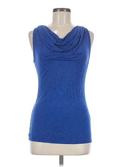 Pre-owned Max Studio Tank Top Blue Cowl Neck Tops