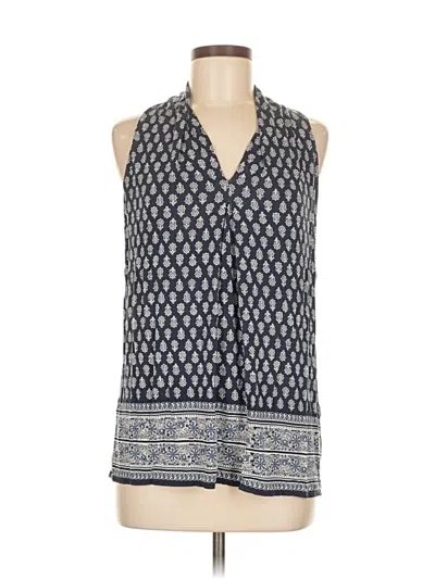 Pre-owned Max Studio Tank Top Blue Halter Neckline Tops