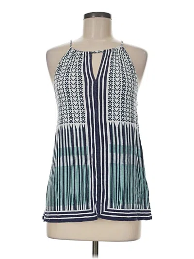 Pre-owned Max Studio Tank Top Blue Halter Neckline Tops
