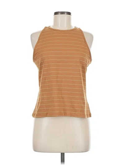 Pre-owned Max Studio Tank Top Brown Halter Neckline Tops