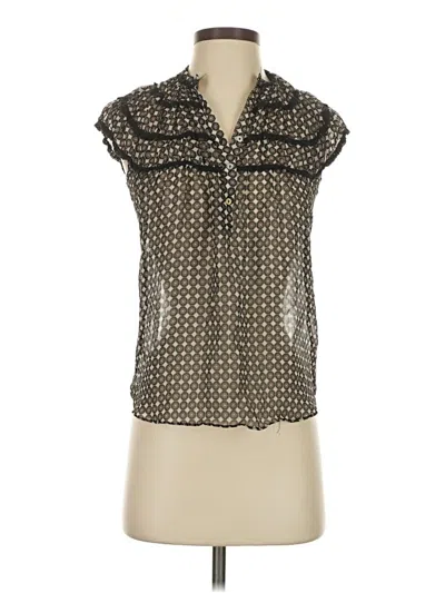 Pre-owned Max Studio Tank Top Brown Tie Neck Tops