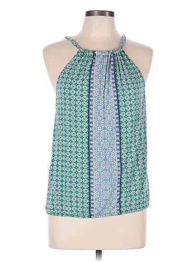 Pre-owned Max Studio Tank Top Green Halter Neckline Tops
