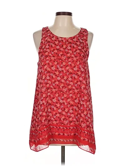 Pre-owned Max Studio Tank Top Red Halter Neckline Tops