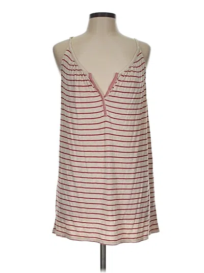 Pre-owned Max Studio Tank Top Tan Plunge Neckline Tops