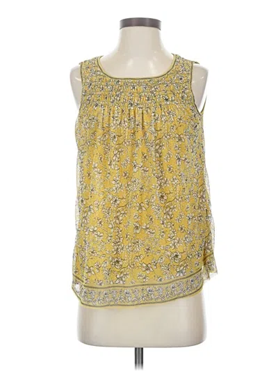 Pre-owned Max Studio Tank Top Yellow Strapless Neckline Tops