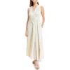 Max Studio Tassel Tie Maxi Dress In White
