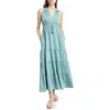 Max Studio Tassel Tie Maxi Dress In Green