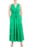 Max Studio Tassel Tie Maxi Dress In Jelly Bean