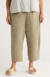 Max Studio Texture Barrel Pants In Gold