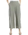 Max Studio Texture Rayon Cropped Pant In White