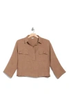 Max Studio Textured Collared Shirt In Pink