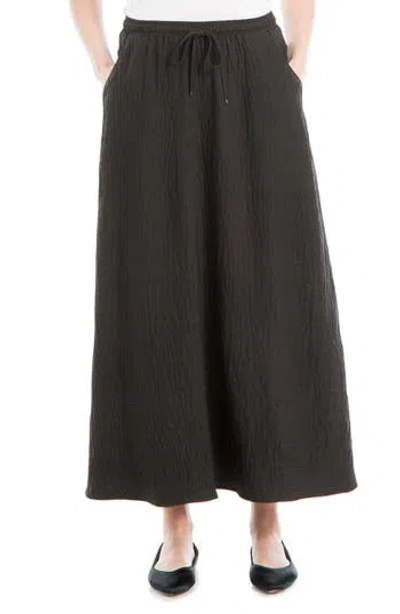 Max Studio Textured Crop Maxi Skirt In Black