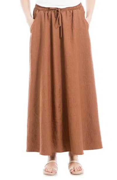 MAX STUDIO MAX STUDIO TEXTURED CROP MAXI SKIRT