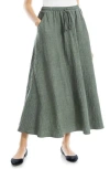 Max Studio Textured Crop Maxi Skirt In Green