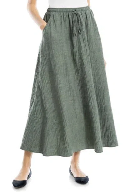 Max Studio Textured Crop Maxi Skirt In Green