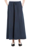 Max Studio Textured Crop Maxi Skirt In Heather Navy