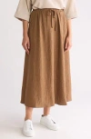 Max Studio Textured Crop Maxi Skirt In Heather Umber