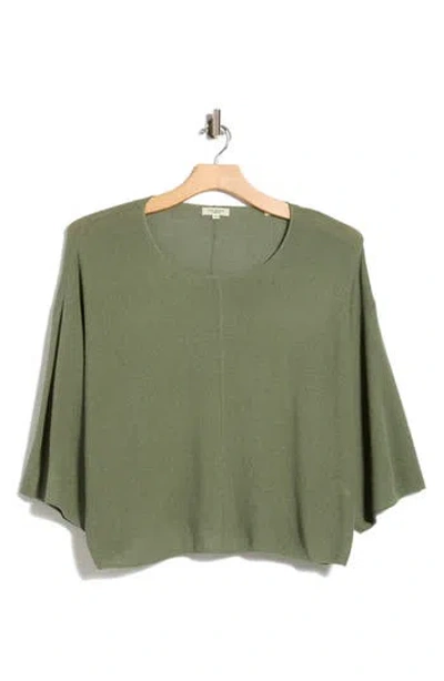 Max Studio Textured Dolman Sleeve Sweater In Agave