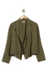 Max Studio Textured Drape Jacket In Green