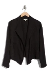 Max Studio Textured Drape Jacket In Black