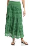 Max Studio Textured Midi Skirt