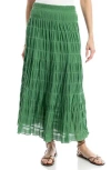 Max Studio Textured Midi Skirt