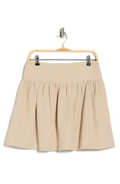 Max Studio Textured Miniskirt In Brown