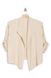 Max Studio Textured Open Front Jacket In Neutral