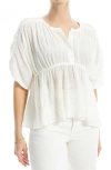Max Studio Textured Top In Off White