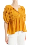 Max Studio Textured Top In Persimmon