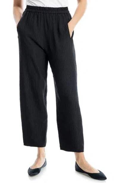 Max Studio Textured Twill Barrel Leg Pants