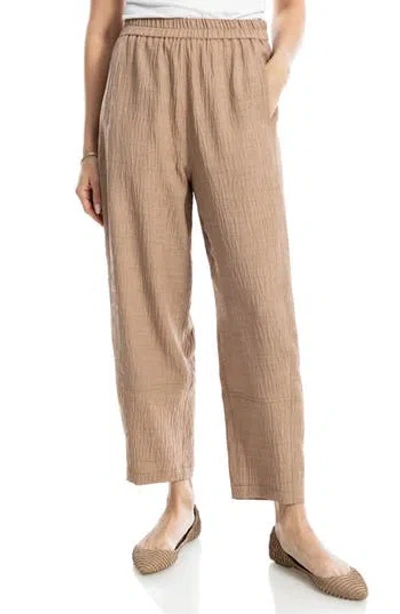 Max Studio Textured Twill Barrel Leg Pants