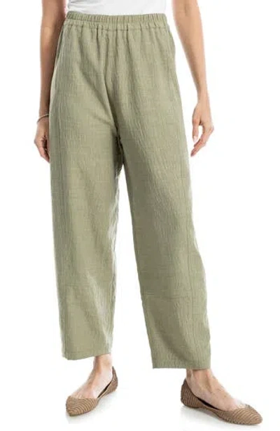 Max Studio Textured Twill Barrel Leg Pants