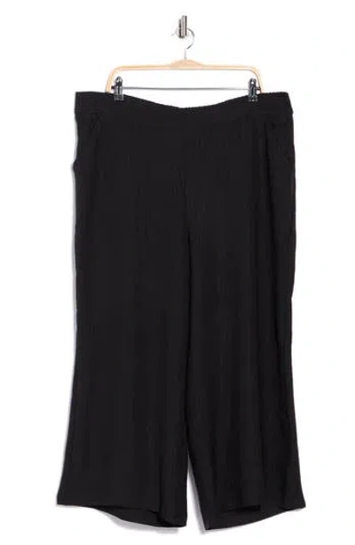 Max Studio Textured Wide Leg Crop Pants