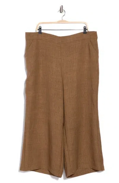 Max Studio Textured Wide Leg Crop Pants