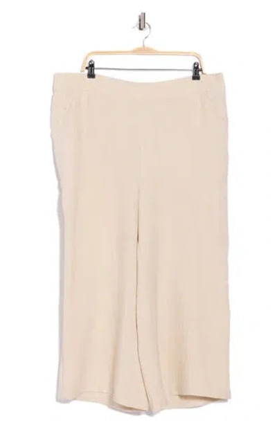 Max Studio Textured Wide Leg Crop Pants
