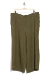 Max Studio Textured Wide Leg Crop Pants