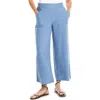 Max Studio Textured Wide Leg Pants In Blue