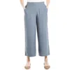 Max Studio Textured Wide Leg Pants In Blue