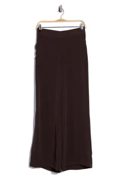 Max Studio Textured Wide Leg Pants In Brown