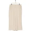 Max Studio Textured Wide Leg Pants In Ht Oatmeal