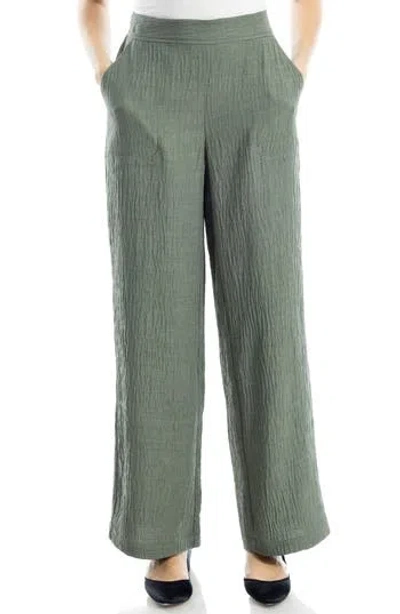 Max Studio Textured Woven Wide Leg Pants