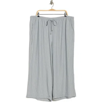 Max Studio Tie Waist Wide Leg Pants In Gray